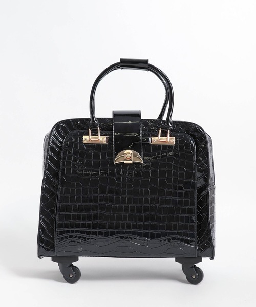 Three Four Time(スリーフォータイム)の「4輪型押しレトロキャリーバッグ(スーツケース/キャリーバッグ・レディース・ブラック・FREE)」の10枚目の写真