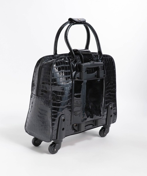 Three Four Time(スリーフォータイム)の「4輪型押しレトロキャリーバッグ(スーツケース/キャリーバッグ・レディース・ブラック・FREE)」の12枚目の写真