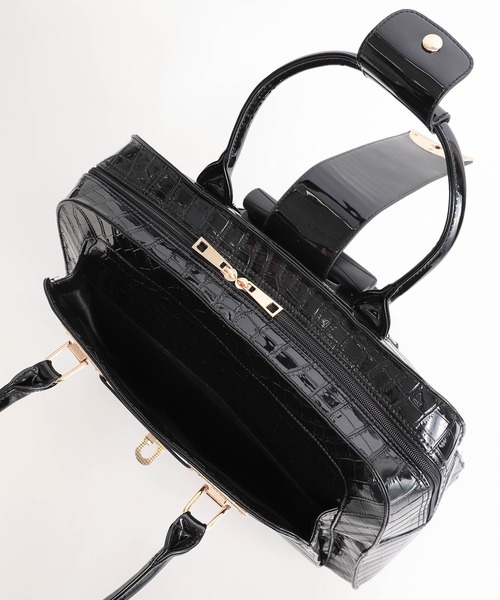 Three Four Time(スリーフォータイム)の「4輪型押しレトロキャリーバッグ(スーツケース/キャリーバッグ・レディース・ブラック・FREE)」の8枚目の写真