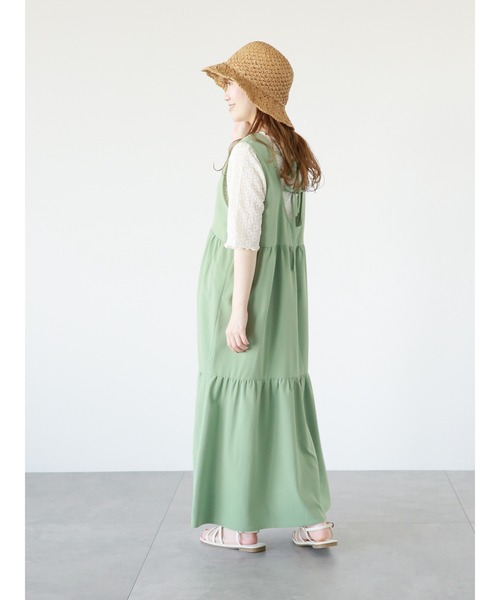 ehka sopo（エヘカソポ）の「バックリボンノースリーブワンピース（ワンピース・レディース・ブラック/グリーン/キナリ・F）」の10枚目の写真