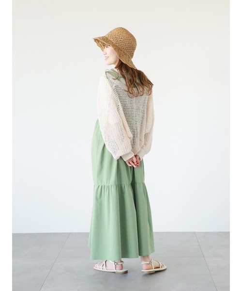 ehka sopo（エヘカソポ）の「バックリボンノースリーブワンピース（ワンピース・レディース・ブラック/グリーン/キナリ・F）」の11枚目の写真