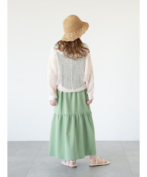 ehka sopo（エヘカソポ）の「バックリボンノースリーブワンピース（ワンピース・レディース・ブラック/グリーン/キナリ・F）」の12枚目の写真