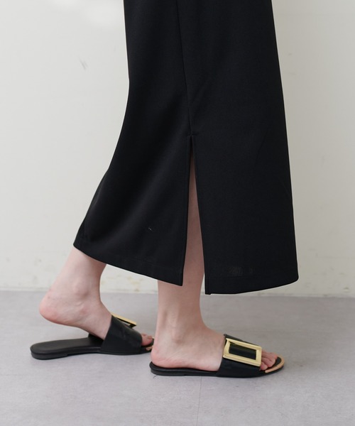 natural couture(ナチュラルクチュール)の「カットジョーゼット2wayジップジャンスカ(ジャンパースカート・レディース・ブラック/グレイッシュベージュ/カーキ・MEDIUM/LARGE)」の16枚目の写真