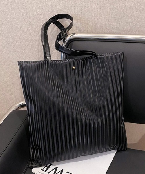 SETUP7(セットアップセブン)の「【SETUP7】プリーツスクエアトートバッグ KNF012(トートバッグ・レディース・パープル/ブラウン/ホワイト/ブラック・FREE)」の8枚目の写真