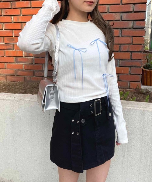NANEA(ナネア)の「ビッグベルト・インパン付きミニスカート(スカート・レディース・ブラック/ブルー/ネイビー/チャコールグレー/ホワイト/ブラウン/ピンク/カモフラージュ・SMALL/MEDIUM/LARGE/X-LARGE)」の16枚目の写真