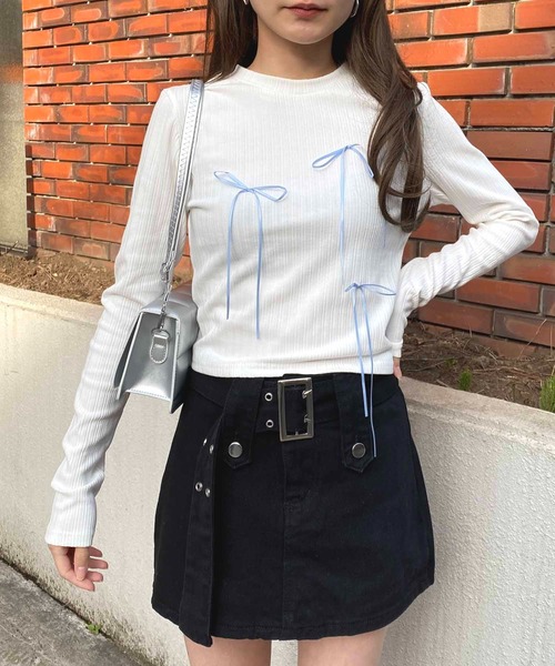 NANEA(ナネア)の「ビッグベルト・インパン付きミニスカート(スカート・レディース・ブラック/ブルー/ネイビー/チャコールグレー/ホワイト/ブラウン/ピンク/カモフラージュ・SMALL/MEDIUM/LARGE/X-LARGE)」の17枚目の写真