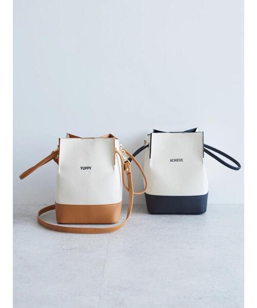 AMERICAN HOLIC（アメリカンホリック）の「2Wayロゴキャンバスショルダーバッグ（ショルダーバッグ・レディース・ベージュ/ブラック・FREE）」の6枚目の写真