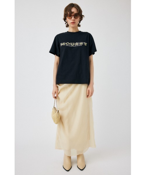 MOUSSY（マウジー）の「WAVE PATTERN MOUSSY Tシャツ（Tシャツ/カットソー・レディース・ライトブラック/オレンジ/オフホワイト/ライトパープル・FREE）」の6枚目の写真