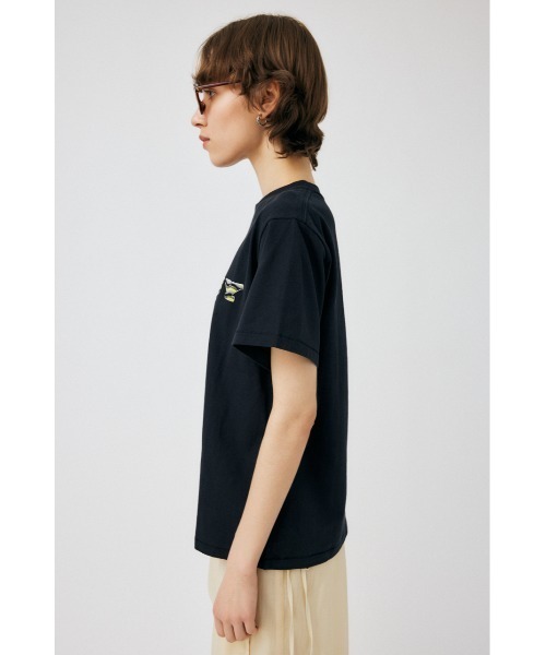 MOUSSY（マウジー）の「WAVE PATTERN MOUSSY Tシャツ（Tシャツ/カットソー・レディース・ライトブラック/オレンジ/オフホワイト/ライトパープル・FREE）」の7枚目の写真