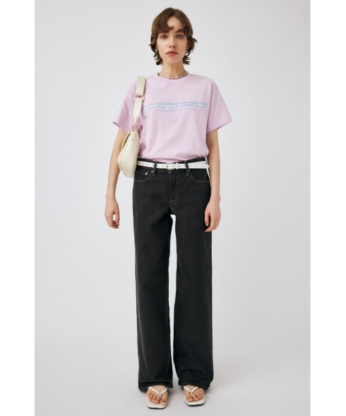 MOUSSY（マウジー）の「WAVE PATTERN MOUSSY Tシャツ（Tシャツ/カットソー・レディース・ライトブラック/オレンジ/オフホワイト/ライトパープル・FREE）」の12枚目の写真