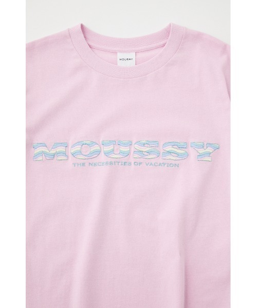 MOUSSY（マウジー）の「WAVE PATTERN MOUSSY Tシャツ（Tシャツ/カットソー・レディース・ライトブラック/オレンジ/オフホワイト/ライトパープル・FREE）」の19枚目の写真