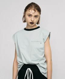 led.tokyo | 【led.tokyo】ショルダーパッドバックリブトップス(タンクトップ)