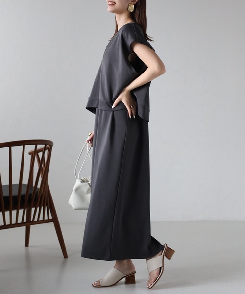 sakishimatokyo(サキシマトーキョー)の「ポンチカフタンワンピースSET(ワンピース・レディース・ブラック/チャコールグレー・FREE)」の13枚目の写真