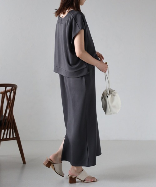 sakishimatokyo(サキシマトーキョー)の「ポンチカフタンワンピースSET(ワンピース・レディース・ブラック/チャコールグレー・FREE)」の18枚目の写真