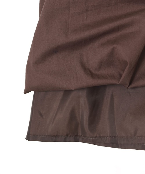 w closet(ダブルクローゼット)の「フリルギャザーキャミワンピース(ワンピース・レディース・ブラウン系その他/ブラウン/スミクロ/オフホワイト・FREE)」の14枚目の写真
