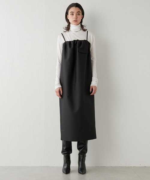 Whim Gazette（ウィムガゼット）の「コットンギャザーキャミワンピース