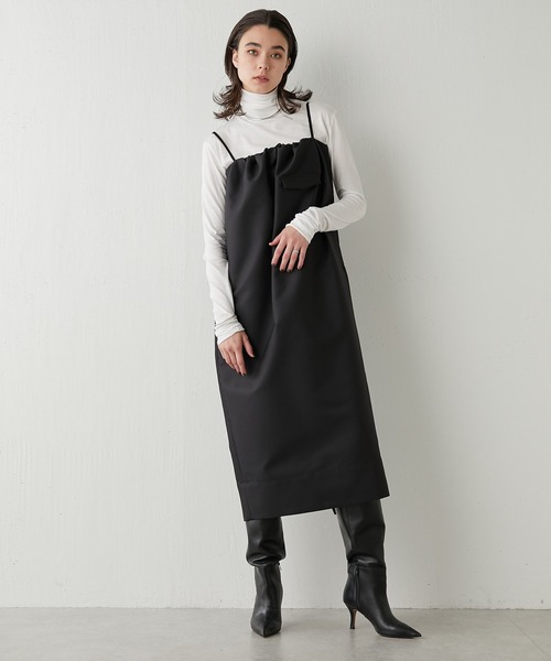 Whim Gazette（ウィムガゼット）の「コットンギャザーキャミワンピース