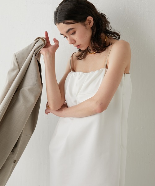 Whim Gazette（ウィムガゼット）の「コットンギャザーキャミワンピース