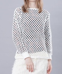 新品　FUMIE TANAKA マーブル柄　シアーロンT 新品FUMIE TANAKA マーブル柄シアーロンT