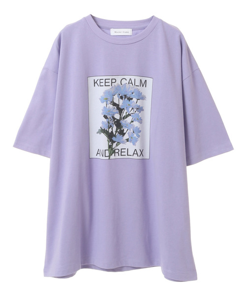 【MASTER FRAME】フラワープリントクルーネックTシャツ MASTER FRAME tシャツ 「MASTER FRAME」フラワー プリントクルー