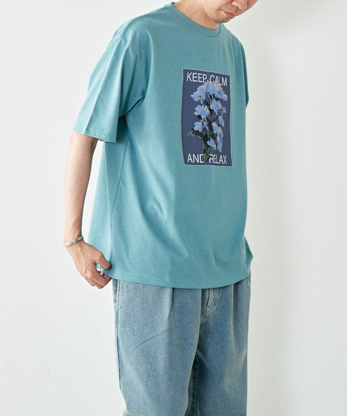 MASTER FRAME（マスターフレーム ）の「【MASTER FRAME】フラワー プリントクルーネックTシャツ（Tシャツ/カットソー・メンズ・ホワイト/ミント/ライラック/ブラック・4/3/2）」の20枚目の写真