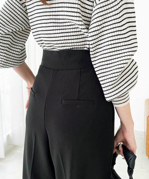 GeeRA（ジーラ）の「タックワイドバレルパンツ（その他パンツ・レディース・ブラック/アイボリー・LARGE/MEDIUM/SMALL）」の8枚目の写真