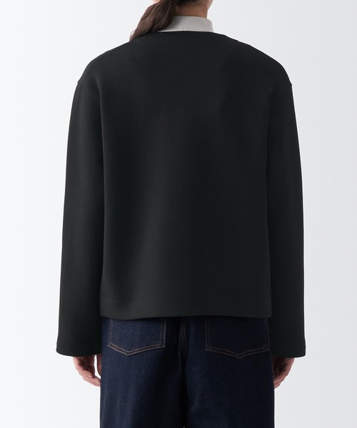 無印良品(ムジルシリョウヒン)の「二重編みスウェットカーディガン(カーディガン/ボレロ・レディース・ベージュ系1/ブラック/ライトブルー/ダークブラウン・XXL/XL/M/XS/S/L)」の7枚目の写真