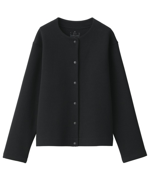 無印良品(ムジルシリョウヒン)の「二重編みスウェットカーディガン(カーディガン/ボレロ・レディース・ベージュ系1/ブラック/ライトブルー/ダークブラウン・XXL/XL/M/XS/S/L)」の9枚目の写真