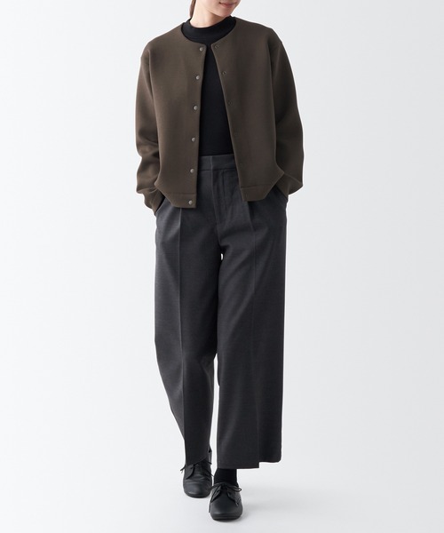 無印良品(ムジルシリョウヒン)の「二重編みスウェットカーディガン(カーディガン/ボレロ・レディース・ベージュ系1/ブラック/ライトブルー/ダークブラウン・XXL/XL/M/XS/S/L)」の11枚目の写真