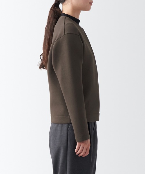 無印良品(ムジルシリョウヒン)の「二重編みスウェットカーディガン(カーディガン/ボレロ・レディース・ベージュ系1/ブラック/ライトブルー/ダークブラウン・XXL/XL/M/XS/S/L)」の12枚目の写真