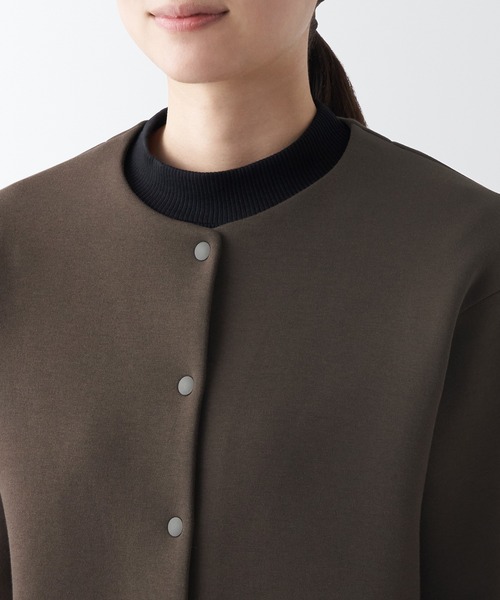 無印良品(ムジルシリョウヒン)の「二重編みスウェットカーディガン(カーディガン/ボレロ・レディース・ベージュ系1/ブラック/ライトブルー/ダークブラウン・XXL/XL/M/XS/S/L)」の14枚目の写真