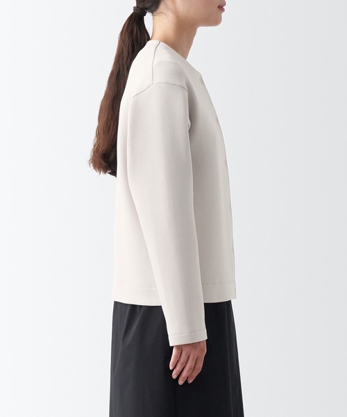 無印良品(ムジルシリョウヒン)の「二重編みスウェットカーディガン(カーディガン/ボレロ・レディース・ベージュ系1/ブラック/ライトブルー/ダークブラウン・XXL/XL/M/XS/S/L)」の18枚目の写真