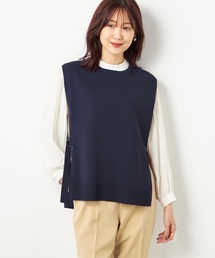 【洗濯可能】毛玉ができにくいベルト付きベスト
