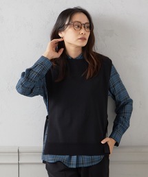 【洗濯可能】毛玉ができにくいベルト付きベスト