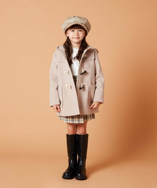 a.v.v（アーヴェヴェ）の「[100-130]【選べる5色展開】ライトフェイクウールダッフルコート（ダッフルコート・キッズ・ベージュ/レッド/ブルー/ネイビー/ライトピンク・100/120/110/130）」の10枚目の写真