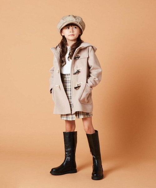 a.v.v（アーヴェヴェ）の「[100-130]【選べる5色展開】ライトフェイクウールダッフルコート（ダッフルコート・キッズ・ベージュ/レッド/ブルー/ネイビー/ライトピンク・100/120/110/130）」の14枚目の写真