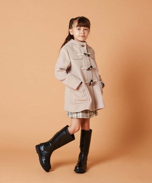 a.v.v（アーヴェヴェ）の「[100-130]【選べる5色展開】ライトフェイクウールダッフルコート（ダッフルコート・キッズ・ベージュ/レッド/ブルー/ネイビー/ライトピンク・100/120/110/130）」の16枚目の写真