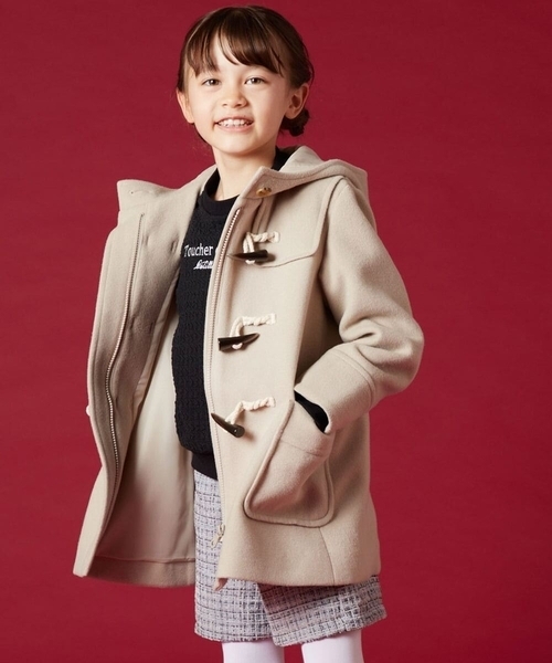 a.v.v（アーヴェヴェ）の「[100-130]【選べる5色展開】ライトフェイクウールダッフルコート（ダッフルコート・キッズ・ベージュ/レッド/ブルー/ネイビー/ライトピンク・100/120/110/130）」の19枚目の写真