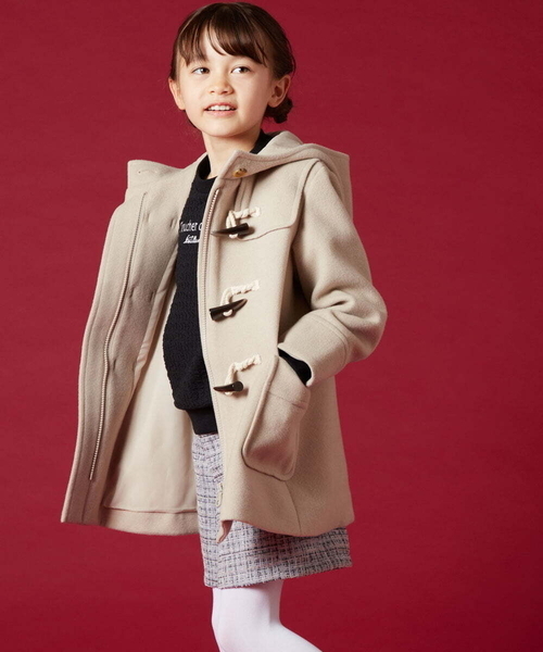 a.v.v（アーヴェヴェ）の「[100-130]【選べる5色展開】ライトフェイクウールダッフルコート（ダッフルコート・キッズ・ベージュ/レッド/ブルー/ネイビー/ライトピンク・100/120/110/130）」の20枚目の写真