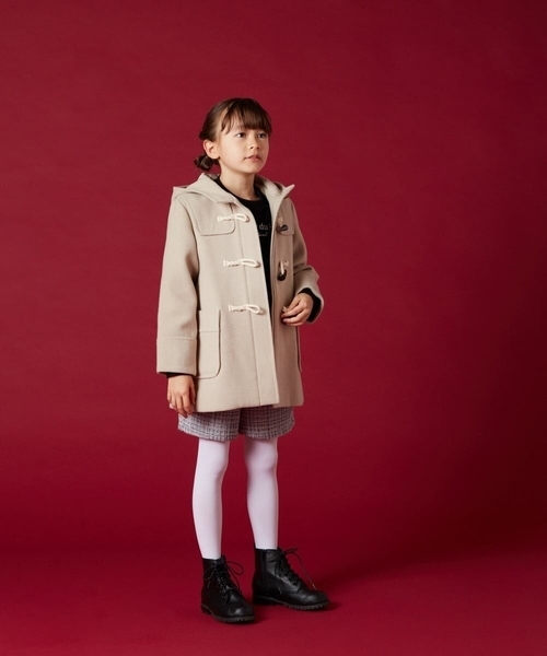 a.v.v（アーヴェヴェ）の「[100-130]【選べる5色展開】ライトフェイクウールダッフルコート（ダッフルコート・キッズ・ベージュ/レッド/ブルー/ネイビー/ライトピンク・100/120/110/130）」の21枚目の写真