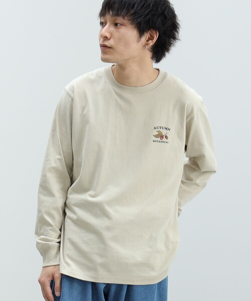 BEAMS HEART(ビームスハート)の「BEAMS HEART / アウトドア プリント ロングスリーブ(Tシャツ/カットソー・メンズ・グリーン系その他/ベージュ・LARGE/MEDIUM/SMALL)」の2枚目の写真