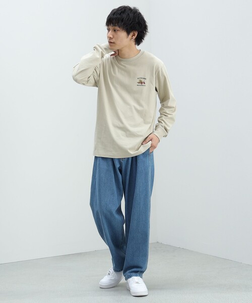 BEAMS HEART(ビームスハート)の「BEAMS HEART / アウトドア プリント ロングスリーブ(Tシャツ/カットソー・メンズ・グリーン系その他/ベージュ・LARGE/MEDIUM/SMALL)」の3枚目の写真