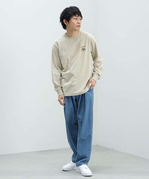 BEAMS HEART(ビームスハート)の「BEAMS HEART / アウトドア プリント ロングスリーブ(Tシャツ/カットソー・メンズ・グリーン系その他/ベージュ・LARGE/MEDIUM/SMALL)」の4枚目の写真