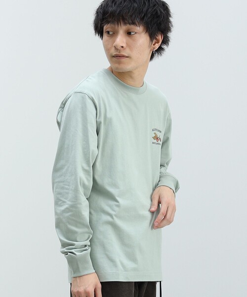 BEAMS HEART(ビームスハート)の「BEAMS HEART / アウトドア プリント ロングスリーブ(Tシャツ/カットソー・メンズ・グリーン系その他/ベージュ・LARGE/MEDIUM/SMALL)」の15枚目の写真