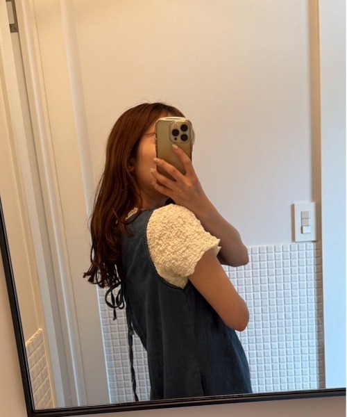 t a r o s u(タロス)の「back ribbon denim onepiece/バックリボンデニムワンピース(ワンピース・レディース・ブルー・FREE)」の8枚目の写真