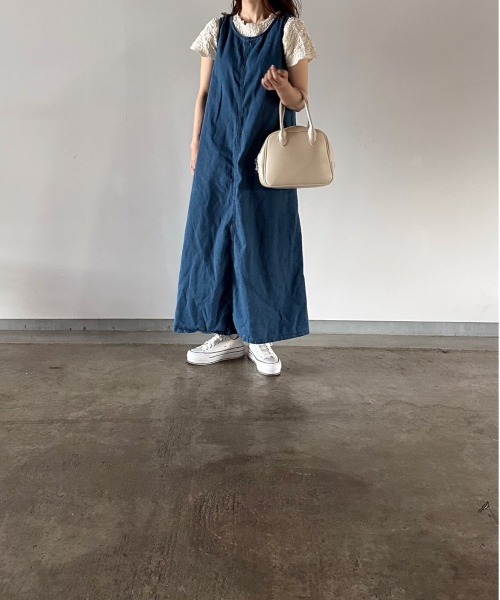 t a r o s u(タロス)の「back ribbon denim onepiece/バックリボンデニムワンピース(ワンピース・レディース・ブルー・FREE)」の15枚目の写真