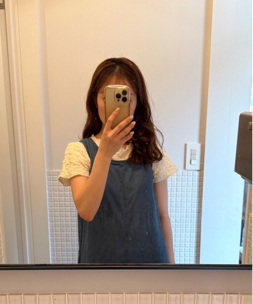 t a r o s u(タロス)の「back ribbon denim onepiece/バックリボンデニムワンピース(ワンピース・レディース・ブルー・FREE)」の9枚目の写真