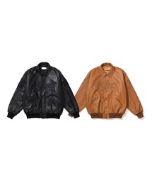 定価9万 KEBOZ 23AW LEATHER VARSITY JACKET M 中古・古着通販】KEBOZ (ケボズ) LEATHER VARSITY JACKET