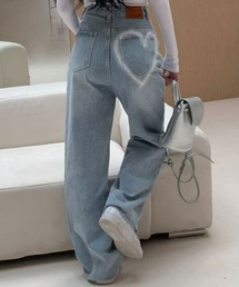 BEIDELLI | [BELLIDE MADE] バックハートハイウエストワイドデニムパンツ(デニムパンツ)