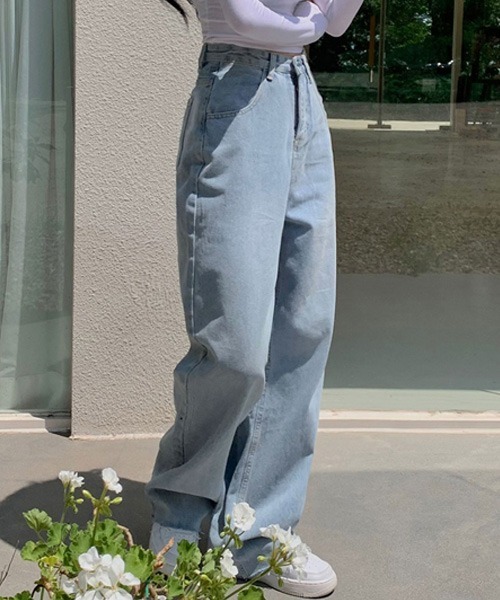 BEIDELLI（ベイデリー）の「[BELLIDE MADE] バックハートハイウエストワイドデニムパンツ（デニムパンツ・レディース・ライトブルー・MEDIUM/SMALL）」の8枚目の写真